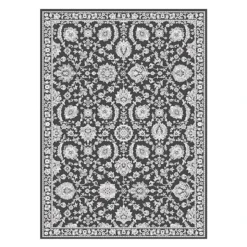 (B845) Providence Tiffany Blue Floral Area Rug, 8x10