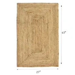 (B850) Honeybloom Kian Jute Accent Rug, 27x45 8 (B850) Honeybloom Kian Jute Accent Rug, 27x45 -Rugs Sales Store b850 honeybloom kian jute accent rug 27x45 4