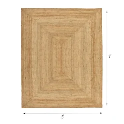 (B850) Honeybloom Kian Jute Area Rug, 5x7 8 (B850) Honeybloom Kian Jute Area Rug, 5x7 -Rugs Sales Store b850 honeybloom kian jute area rug 5x7 4