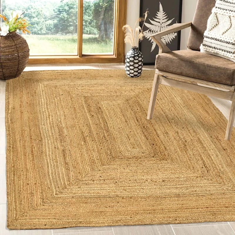 (B850) Honeybloom Kian Jute Area Rug, 5x7 5 (B850) Honeybloom Kian Jute Area Rug, 5x7 - Image 5