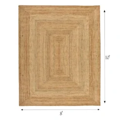 (B850) Honeybloom Kian Jute Area Rug, 8x10 -Rugs Sales Store b850 honeybloom kian jute area rug 8x10 4
