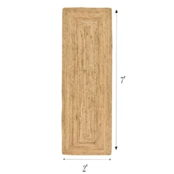 (B850) Honeybloom Kian Jute Runner, 2x7 8 (B850) Honeybloom Kian Jute Runner, 2x7 -Rugs Sales Store b850 honeybloom kian jute runner 2x7 4