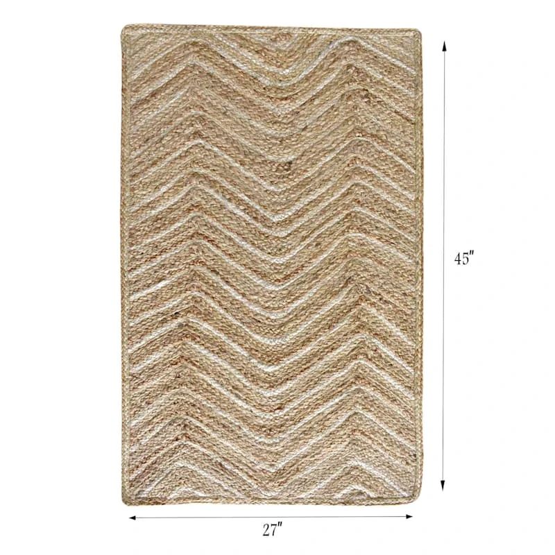 (B851) Honeybloom Wynn Jute Accent Rug, 27x45 4 (B851) Honeybloom Wynn Jute Accent Rug, 27x45 - Image 4