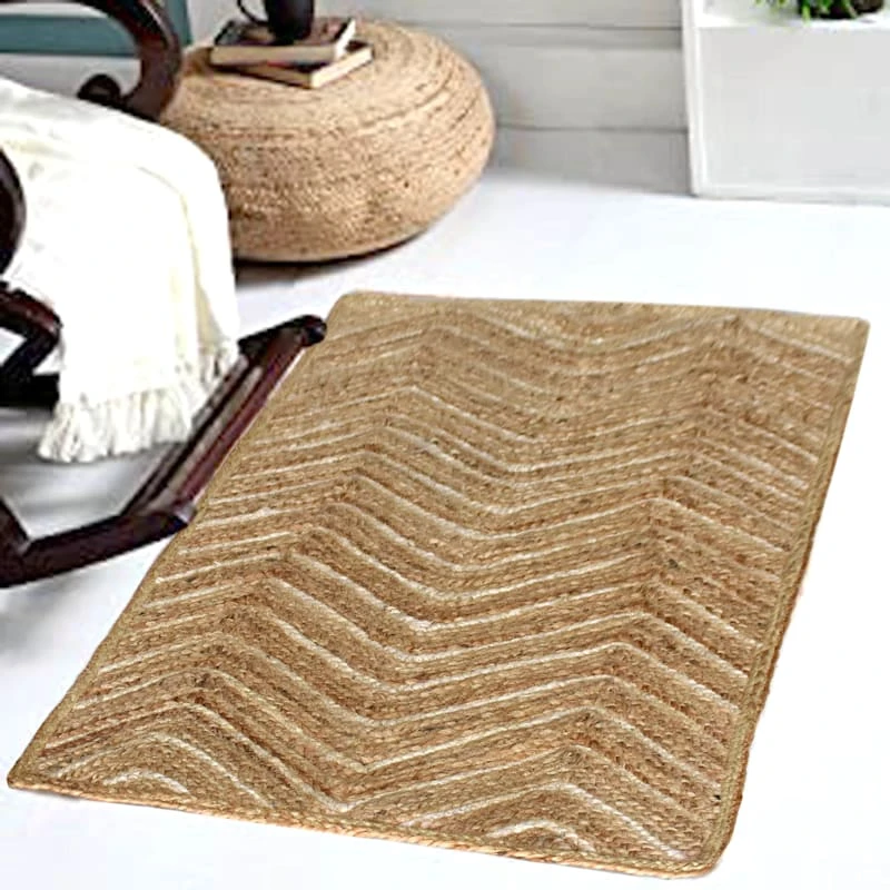 (B851) Honeybloom Wynn Jute Accent Rug, 27x45 5 (B851) Honeybloom Wynn Jute Accent Rug, 27x45 - Image 5