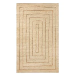 (B852) Tracey Boyd Arlo Natural Jute Area Rug, 5x7