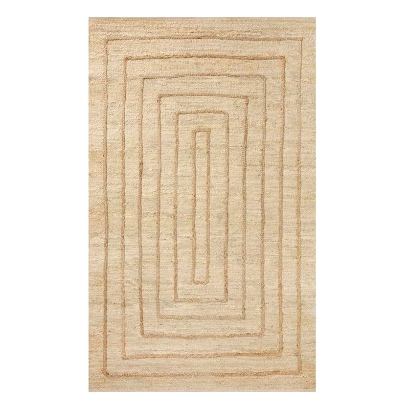 (B852) Tracey Boyd Arlo Natural Jute Area Rug, 5x7 1 (B852) Tracey Boyd Arlo Natural Jute Area Rug, 5x7