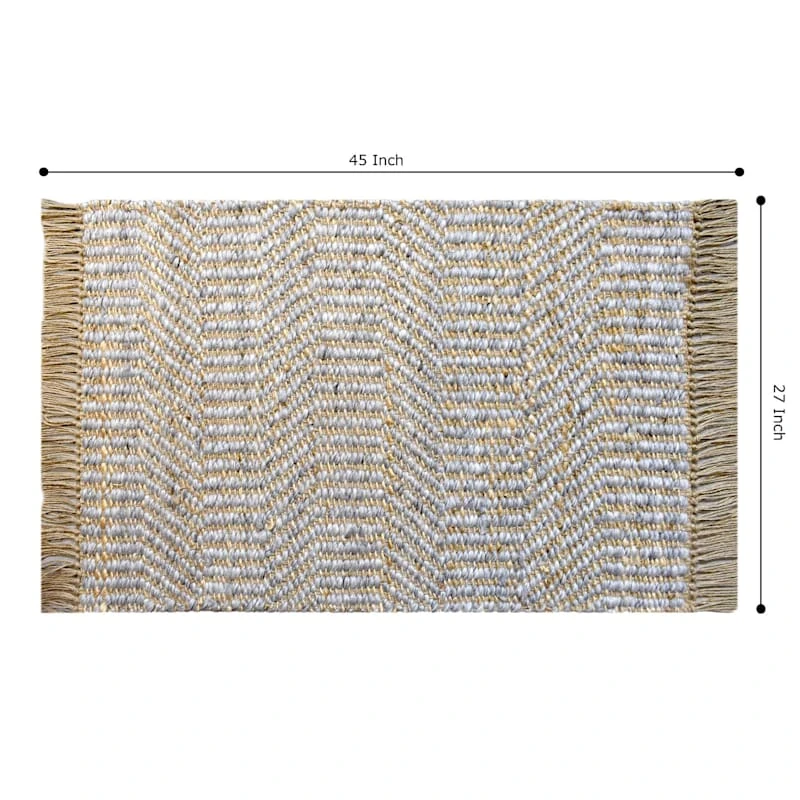 B855 Element Natural Jute/Wool Woven Accent Rug 27x45 5 B855 Element Natural Jute/Wool Woven Accent Rug 27x45 - Image 5
