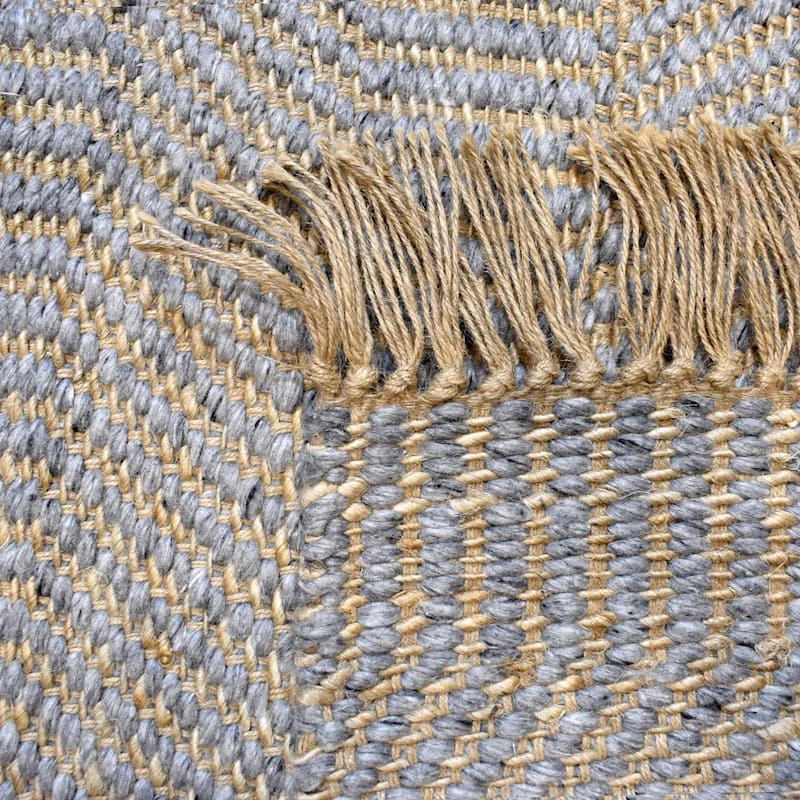 (B855) Found & Fable Element Natural Jute & Wool Woven Area Rug, 5x7 3 (B855) Found & Fable Element Natural Jute & Wool Woven Area Rug, 5x7 - Image 3