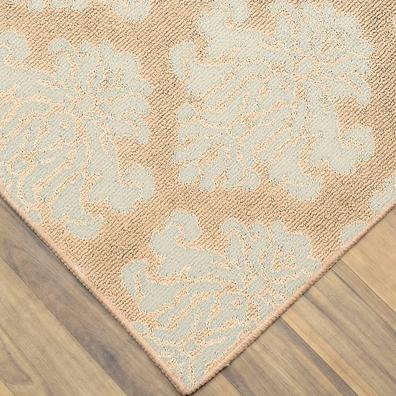 Botanical Tan & Ivory Indoor & Outdoor Area Rug, 4x6 4 Botanical Tan & Ivory Indoor & Outdoor Area Rug, 4x6 - Image 4