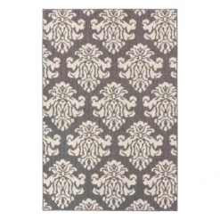 Brentwood Lefleur Grey & Ivory Indoor & Outdoor Area Rug, 4x6
