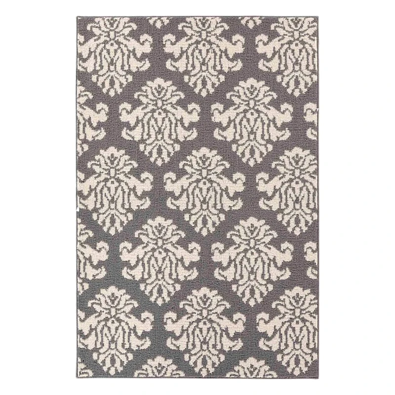 Brentwood Lefleur Grey & Ivory Indoor & Outdoor Area Rug, 4x6 1 Brentwood Lefleur Grey & Ivory Indoor & Outdoor Area Rug, 4x6