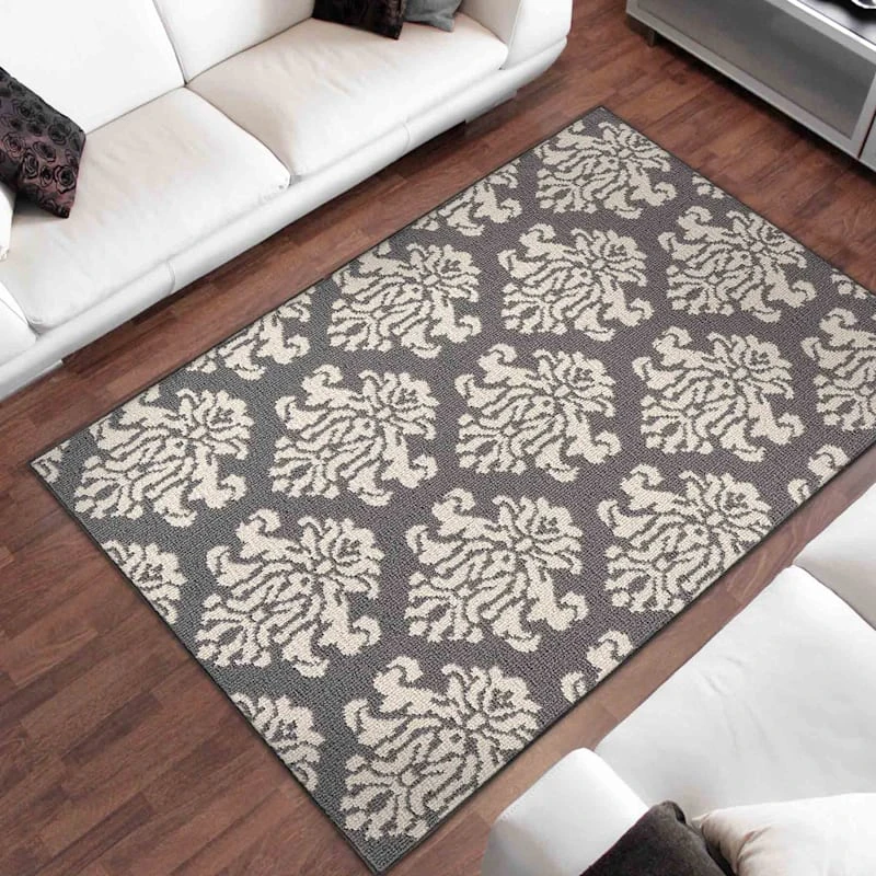 Brentwood Lefleur Grey & Ivory Indoor & Outdoor Area Rug, 4x6 5 Brentwood Lefleur Grey & Ivory Indoor & Outdoor Area Rug, 4x6 - Image 5