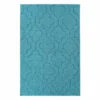 Brentwood Teal Double Quatrefoil Indoor & Outdoor Area Rug, 4x6