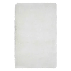 (C102) White Shag Area Rug, 5x7