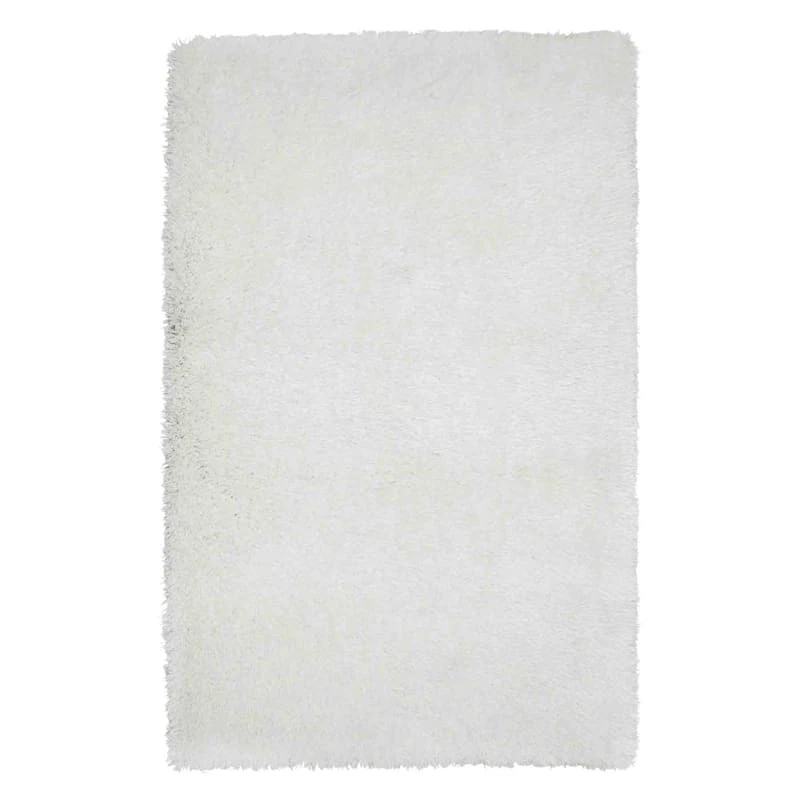 (C102) White Shag Area Rug, 5x7 1 (C102) White Shag Area Rug, 5x7