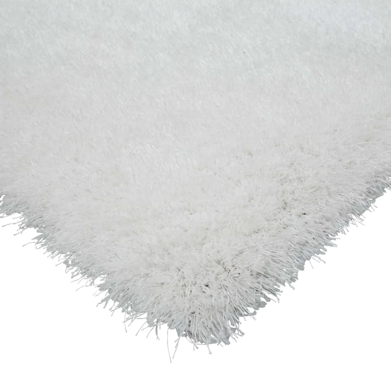 (C102) White Shag Area Rug, 5x7 2 (C102) White Shag Area Rug, 5x7 - Image 2
