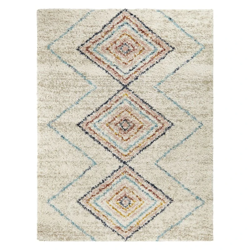 (C121) Found & Fable Sedona Multicolor Diamond Design Area Rug, 5x7 1 (C121) Found & Fable Sedona Multicolor Diamond Design Area Rug, 5x7