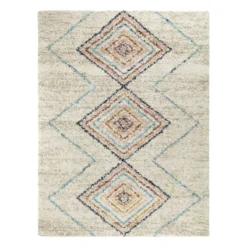 (C121) Found & Fable Sedona Multicolor Diamond Design Area Rug, 8x10