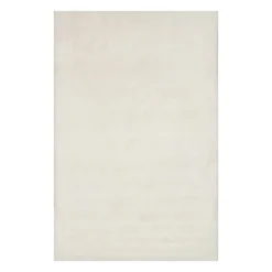 (C150) Vale Ivory Faux Fur Accent Rug, 3x5