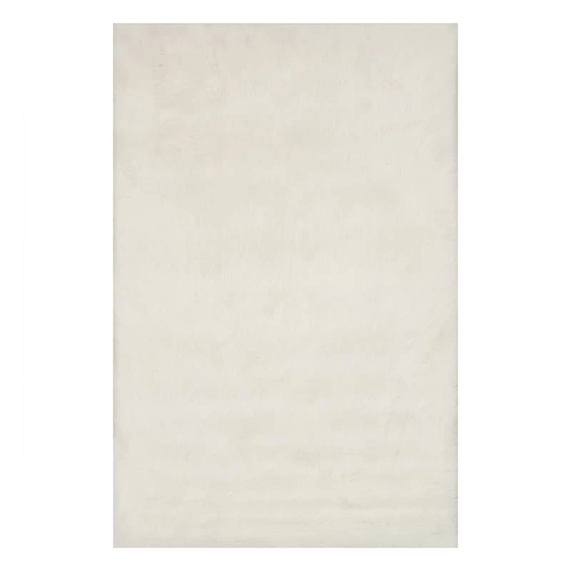 (C150) Vale Ivory Faux Fur Accent Rug, 3x5 1 (C150) Vale Ivory Faux Fur Accent Rug, 3x5