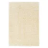 (C152) Solid Ivory Shag Accent Rug, 3x5