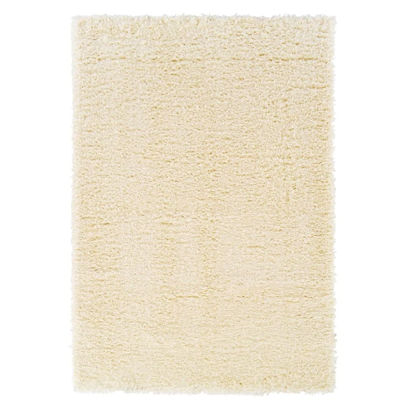 (C152) Solid Ivory Shag Accent Rug, 3x5 1 (C152) Solid Ivory Shag Accent Rug, 3x5