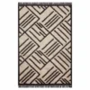 (C161) Tracey Boyd Elizabeth Grey & Beige Fringe Area Rug, 8x10