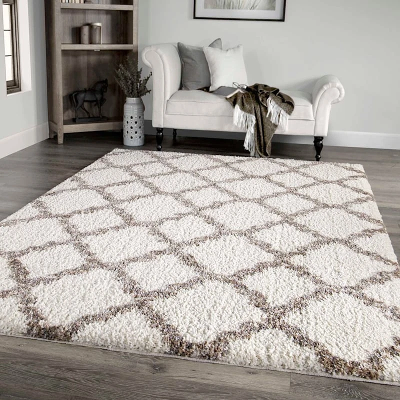 (C162) Windsor White Area Rug, 5x7 9 (C162) Windsor White Area Rug, 5x7 - Image 9