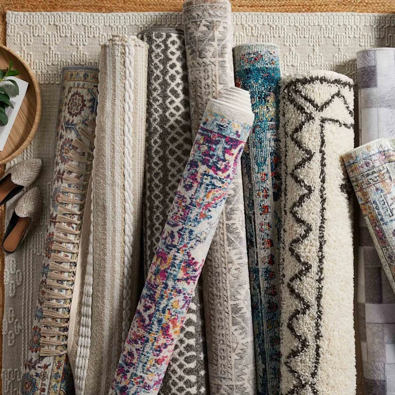 (C174) Beni Cream Medallion Shag Area Rug, 5x7 2 (C174) Beni Cream Medallion Shag Area Rug, 5x7 - Image 2