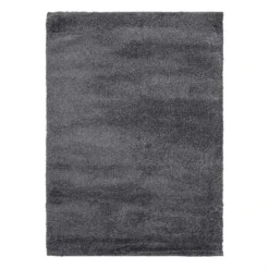 (C179) Macy Charcoal Grey Shag Area Rug, 8x10