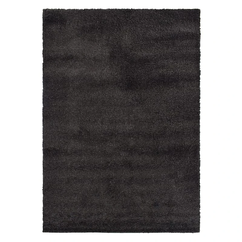 (C180) Parma Dark Grey Shag Accent Rug, 3x5 1 (C180) Parma Dark Grey Shag Accent Rug, 3x5