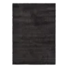 (C180) Parma Dark Grey Shag Area Rug, 5x7