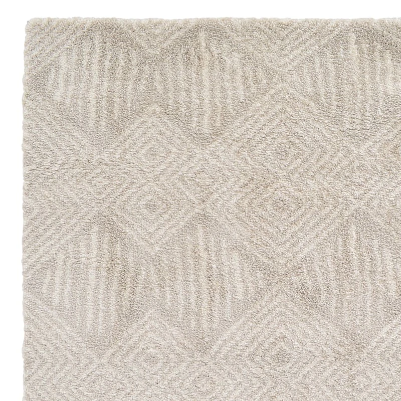 (C181) Macy Neutral Diamond Design Area Rug, 5x7 2 (C181) Macy Neutral Diamond Design Area Rug, 5x7 - Image 2