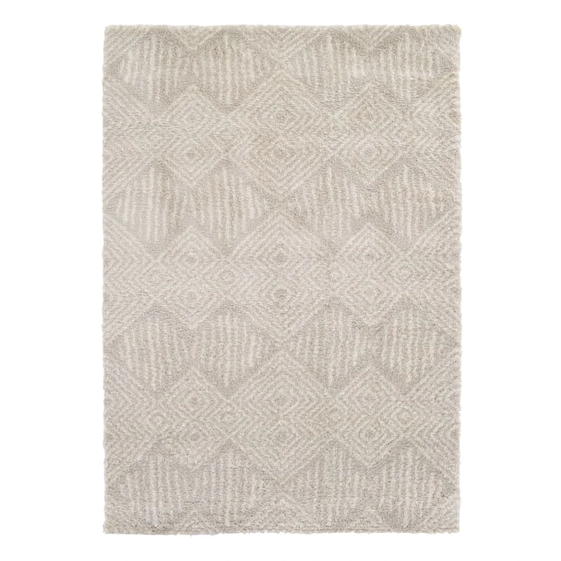 (C181) Macy Neutral Diamond Design Area Rug, 8x10 1 (C181) Macy Neutral Diamond Design Area Rug, 8x10