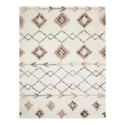 (C184) Found & Fable Alton Ivory Shag Area Rug, 8x10