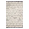 (C185) Tracey Boyd Elizabeth Grey Diamond Design Area Rug, 4x6