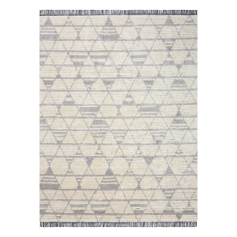 (C185) Tracey Boyd Elizabeth Grey Diamond Design Area Rug, 5x7 1 (C185) Tracey Boyd Elizabeth Grey Diamond Design Area Rug, 5x7