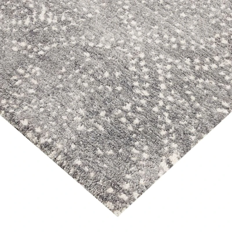 (C191) Hayne Grey Floral Shag Area Rug, 8x10 2 (C191) Hayne Grey Floral Shag Area Rug, 8x10 - Image 2