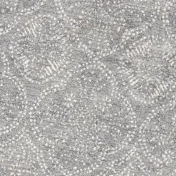 (C191) Hayne Grey Floral Shag Runner, 2x7 -Rugs Sales Store c191 hayne grey floral shag runner 2x7 4