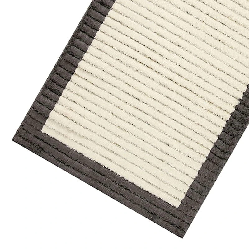 (C192) Tracey Boyd Elizabeth Black Border Runner, 2x8 2 (C192) Tracey Boyd Elizabeth Black Border Runner, 2x8 - Image 2