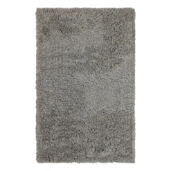 (C193) Kodiak Grey Shag Accent Rug, 3x5
