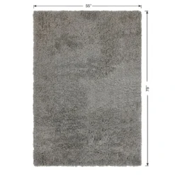 (C193) Kodiak Grey Shag Area Rug, 5x7 -Rugs Sales Store c193 kodiak grey shag area rug 5x7 6