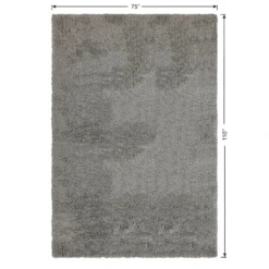 (C193) Kodiak Grey Shag Area Rug, 6x9 -Rugs Sales Store c193 kodiak grey shag area rug 6x9 5
