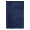 (C194) Kodiak Navy Blue Shag Accent Rug, 3x5