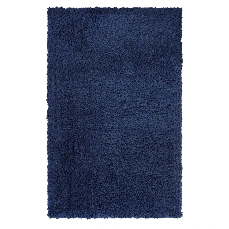 (C194) Kodiak Navy Blue Shag Accent Rug, 3x5 1 (C194) Kodiak Navy Blue Shag Accent Rug, 3x5
