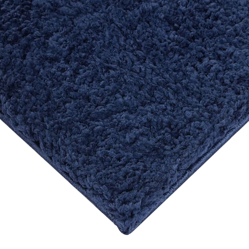 (C194) Kodiak Navy Blue Shag Accent Rug, 3x5 2 (C194) Kodiak Navy Blue Shag Accent Rug, 3x5 - Image 2