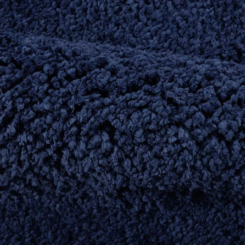 (C194) Kodiak Navy Blue Shag Accent Rug, 3x5 3 (C194) Kodiak Navy Blue Shag Accent Rug, 3x5 - Image 3