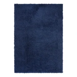 (C194) Kodiak Navy Blue Shag Area Rug, 5x7