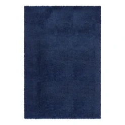 (C194) Kodiak Navy Blue Shag Area Rug, 6x9