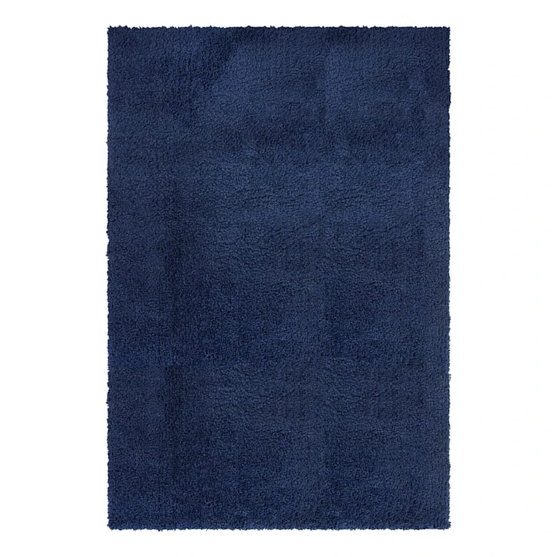 (C194) Kodiak Navy Blue Shag Area Rug, 6x9 1 (C194) Kodiak Navy Blue Shag Area Rug, 6x9
